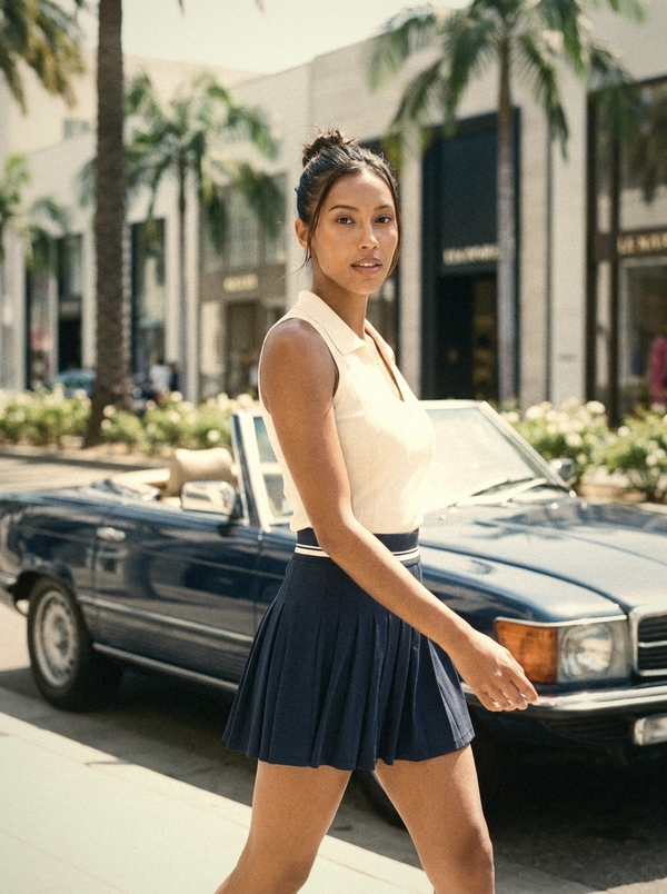 Fore-te Monroe Skort in Oxford — Los Angeles