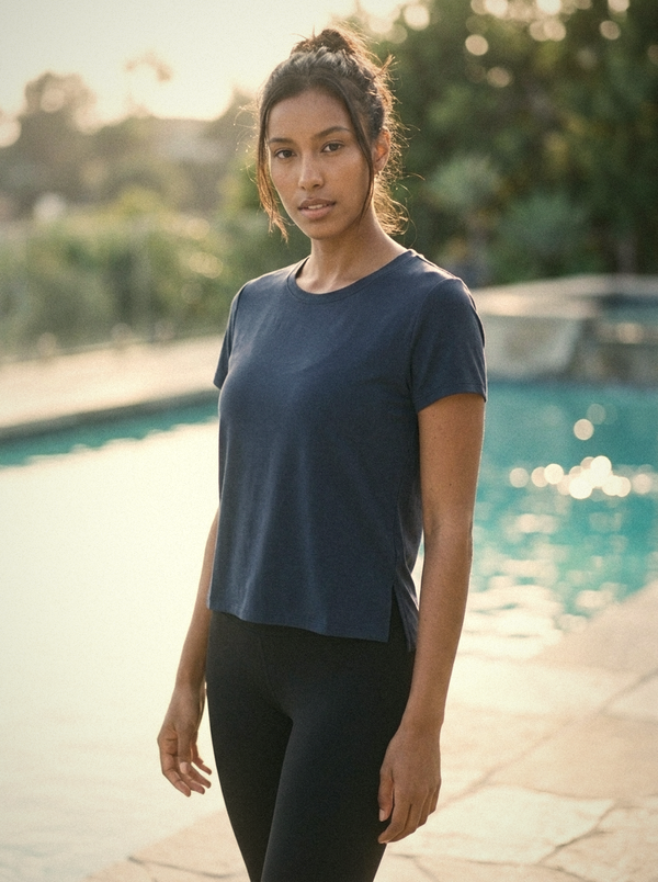 Rhone Serene Tee in Navy Blue