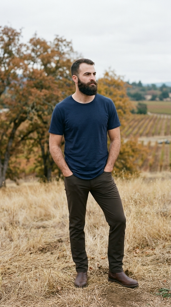 Salty S/S Scoop Tee - Navy Blazer — Napa