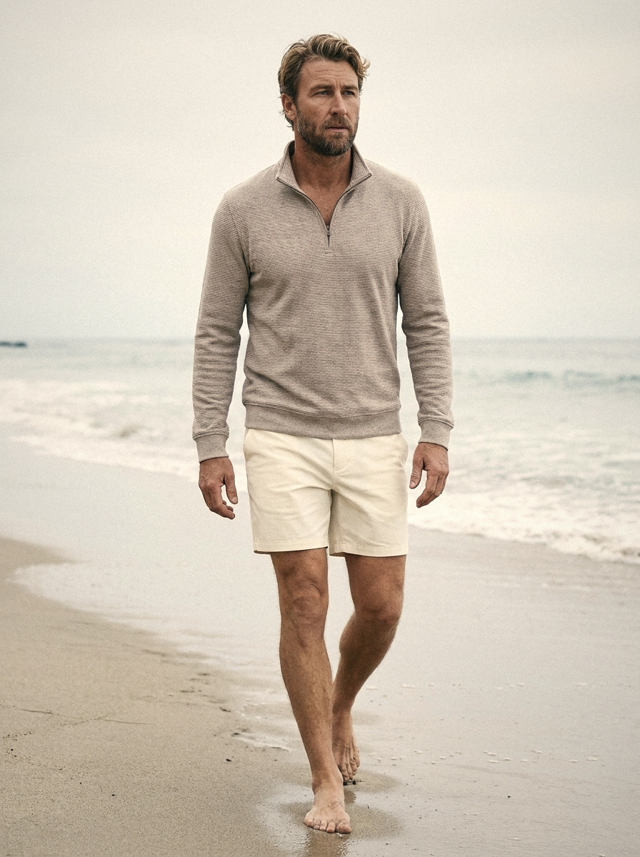 Bobby Micro Stripe 1/4 Zip SoCal