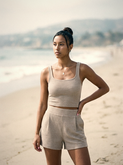 Yacht Me Short - Heather Soft Taupe — Southern California