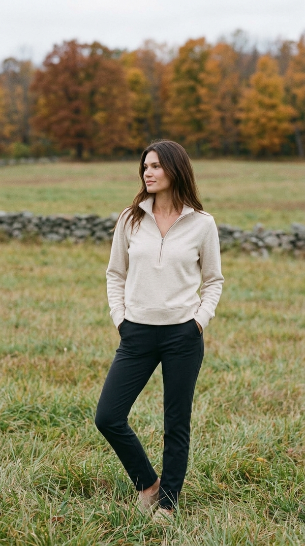 Cloud Fleece 1/2 Zip - Heather Natural — Stowe