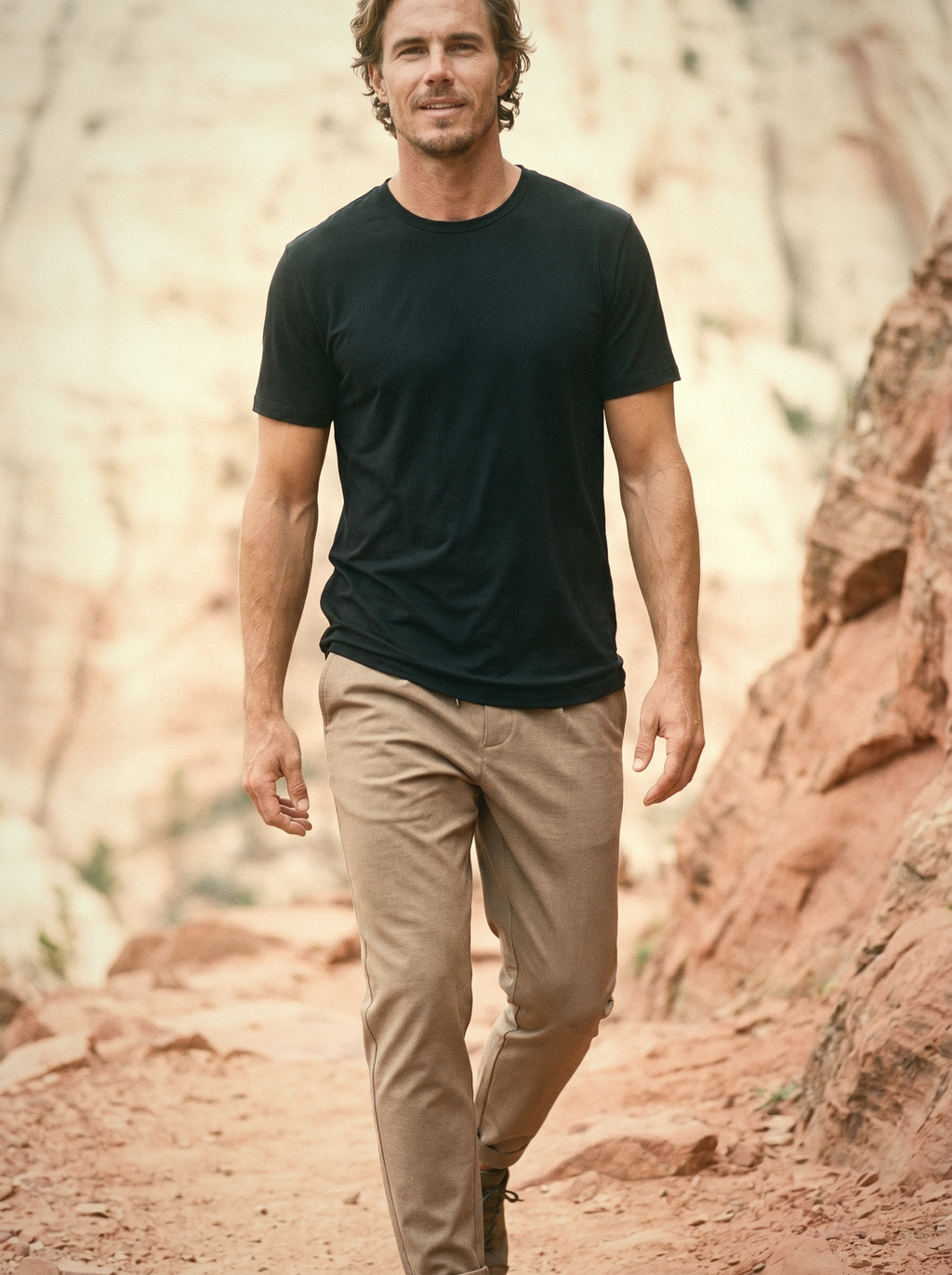 utah-men-cuts-soho-trouser-heather-tobacco-black-tee-trail-eli-v2
